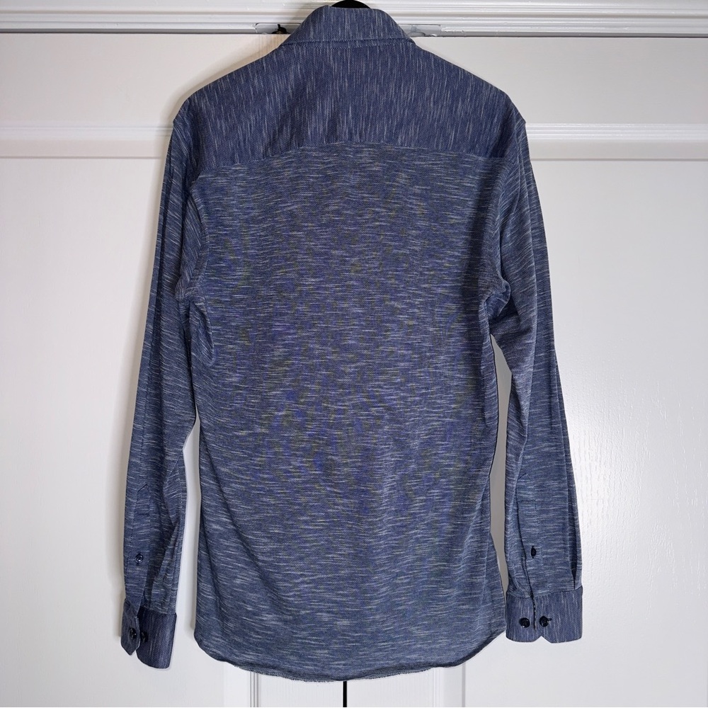 Jared Lang Men's Blue‎ Long Sleeve Button-Up Shirt Size Small - Picture 6 of 11